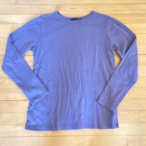 Pendleton Women's L 100% Cotton Lavender Long Sleeve Crewneck Shirt Base Layer